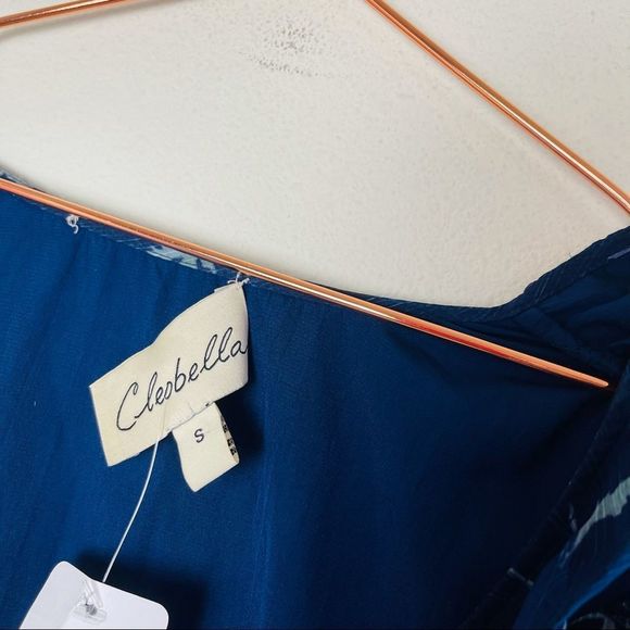 NWT Revolve Cleobella Blue Chiffon Ruffle Top Small - Picture 5 of 7